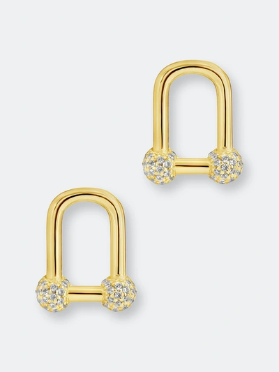 Shop Sterling Forever Ramzee Studs In Gold