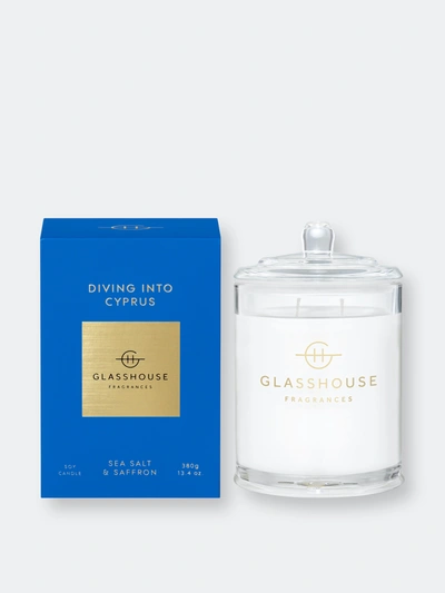 Shop Glasshouse Fragrances Diving Into Cyprus 13.4oz Triple Scented Soy Candle