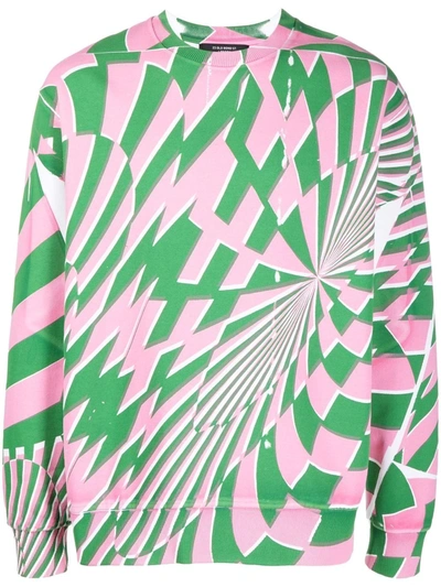 Shop Stella Mccartney X Ed Curtis Geometric Pattern Sweatshirt In Pink