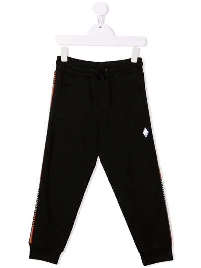 Shop Marcelo Burlon County Of Milan Cross Motif Track Pants In Black