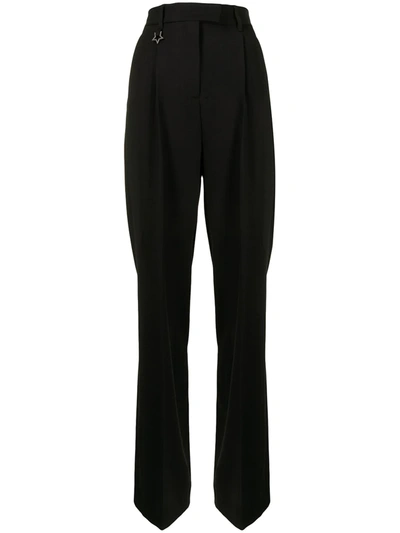 Shop Lorena Antoniazzi Pleated-front Straight-leg Trousers In Black