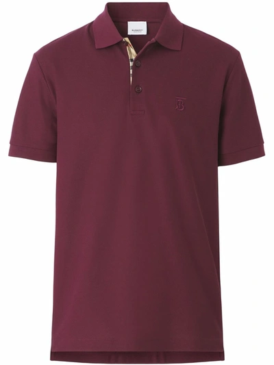 BURBERRY Embroidered cotton-piqué polo shirt