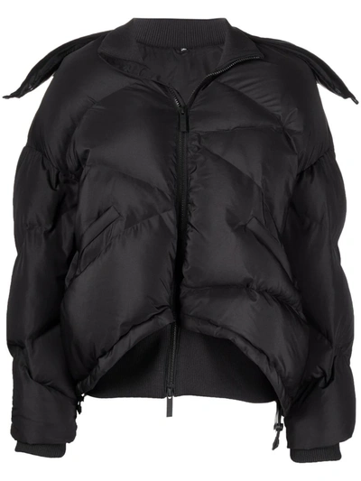Shop Mcq By Alexander Mcqueen Checked Puffer Jacket In Black
