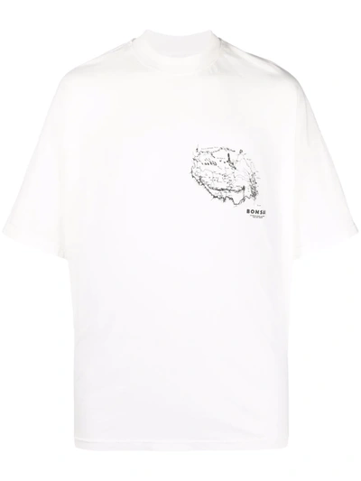 Shop Bonsai Logo-print Crewneck T-shirt In White