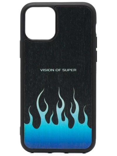 Shop Vision Of Super Flame-print Iphone 11 Case In Schwarz