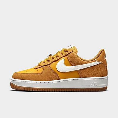 Shop Nike Women's Air Force 1 '07 Se 50 Years Casual Shoes In Gold Suede/sail/university Gold