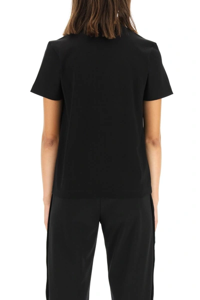 Shop Fendi T-shirt With Embossed Logo In Black