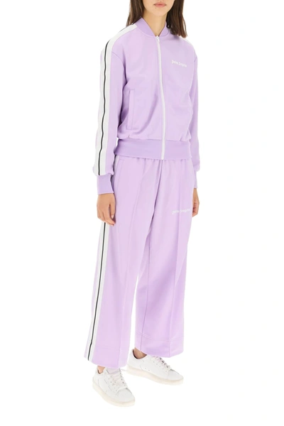 Shop Palm Angels Track Sweatpants In Purple