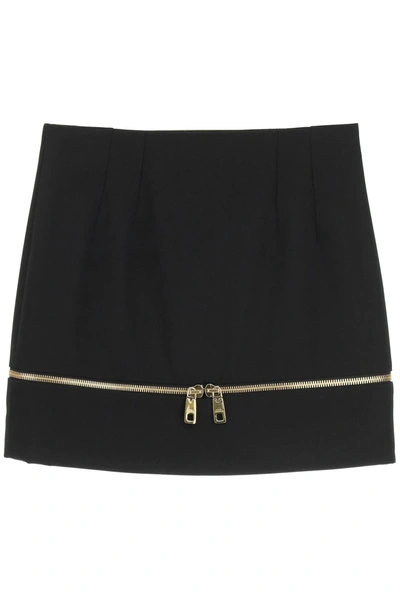 Shop Dolce & Gabbana Mini Skirt With Zip In Black