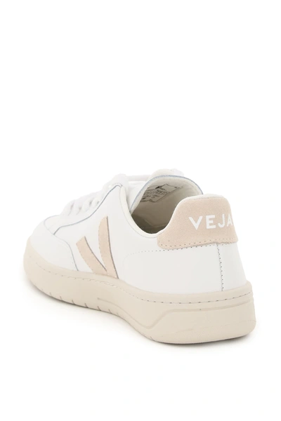 Veja Low-top Sneakers With Contrast Heel Tab In White,beige