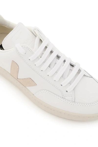 Veja Low-top Sneakers With Contrast Heel Tab In White,beige