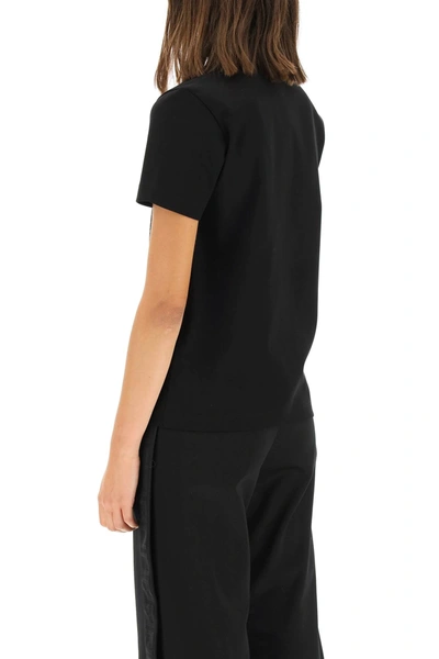 Shop Fendi T-shirt With Embossed Logo In Black