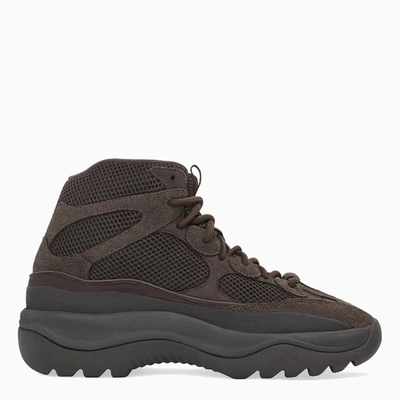 Shop Adidas Originals Yeezy Desert Boot Oil High-top Sneakers In Brown