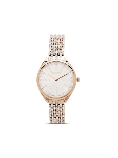 Shop Swarovski Attract Bracelet Watch In Gold