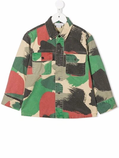 Stella Mccartney Camouflage-print Shirt In Green
