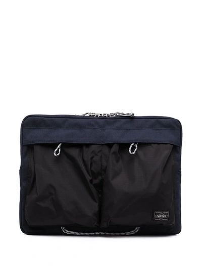 Shop Porter-yoshida & Co Multi-pocket Laptop Case In Blau