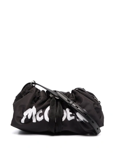Mcqueen Bundle Logo Crossbody Bag In Black |