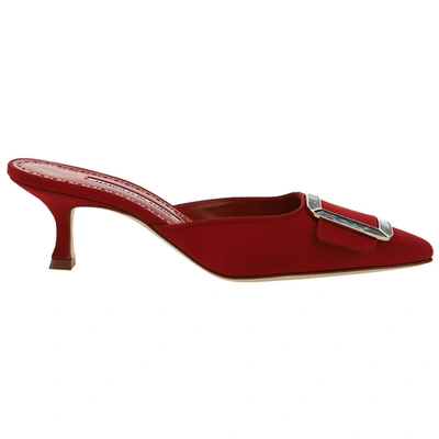 Shop Manolo Blahnik Women's Sandals   Maysale In Red