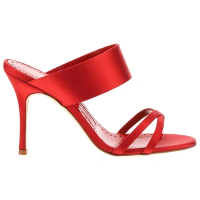 Shop Manolo Blahnik Women's Heel Sandals  Gueypla90 In Red