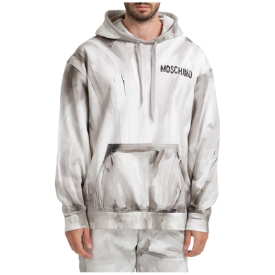 Shop Moschino Men's Hoodie Sweatshirt Sweat  Hoodie In Grey