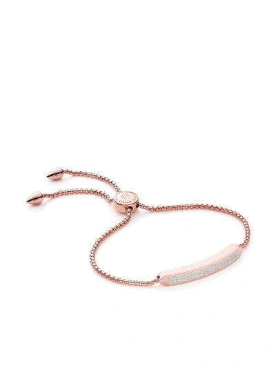 Shop Monica Vinader 18kt Rose Gold Vermeil Baja Skinny Bracelet In Pink