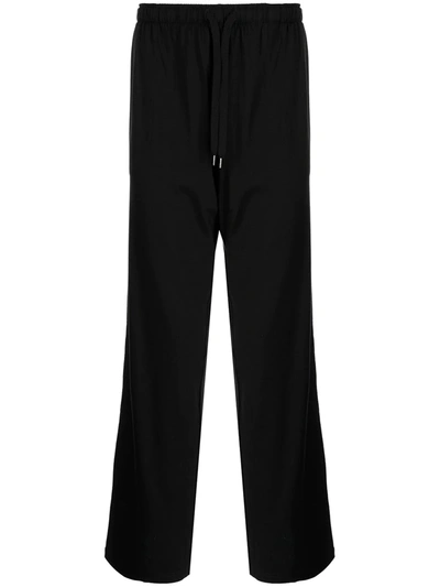 Shop Derek Rose Drawstring-waist Three-pocket Trousers In Black