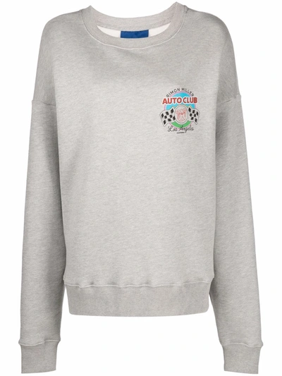 Shop Simon Miller Logo-print Cotton Sweatshirt In Grey