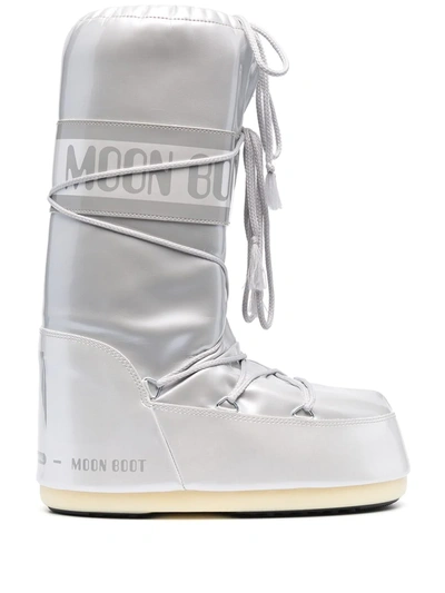 Moon Boot Icon Lace-up Snow Boots In White | ModeSens