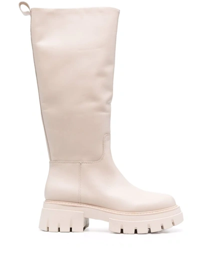 Shop Ash Lucky Knee-length Leather Boots In Weiss