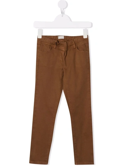 Shop Il Gufo Straight-leg Trousers In 褐色