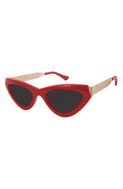 Shop True Religion 51mm Cat Eye Sunglasses In Red