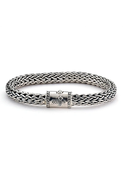 Samuel B. Sterling Silver Cross Lock Bracelet In Silver