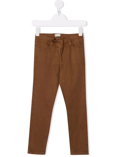 Shop Il Gufo Straight-leg Trousers In Brown