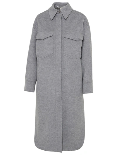 Shop Stella Mccartney Grey Wool Linda Coat