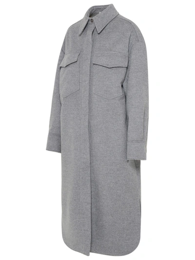 Shop Stella Mccartney Grey Wool Linda Coat