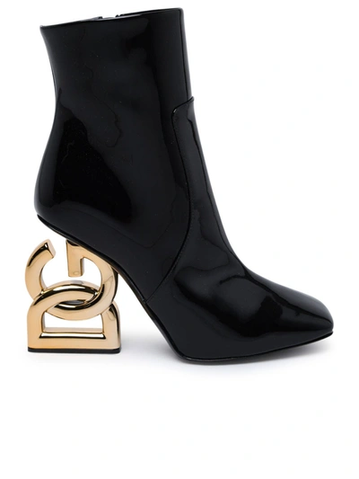 Shop Dolce & Gabbana Black Leather Blend Ankle Boots