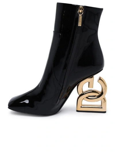 Shop Dolce & Gabbana Black Leather Blend Ankle Boots
