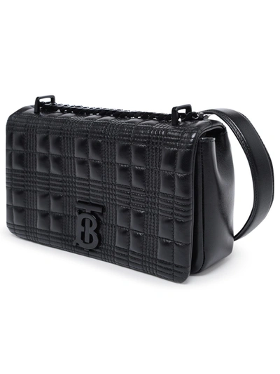 Shop Burberry Borsa Lola Piccola In Pelle Di Agnello Trapuntata Nera In Black