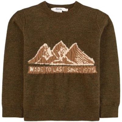 Shop Bonpoint Green Khaki Mountain Knitted Sweater