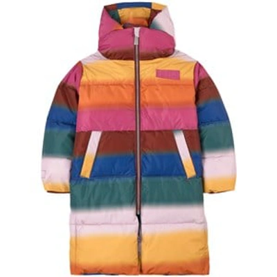 Shop Molo Glowy Rainbow Harper Puffer Jacket In Yellow