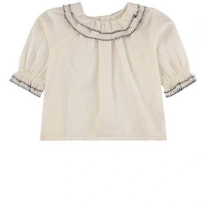 Shop Bonpoint White With Collar Blouse