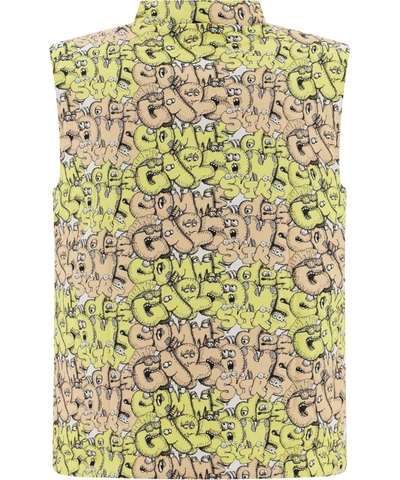 Shop Comme Des Garçons Shirt "kaws" Padded Vest In Yellow