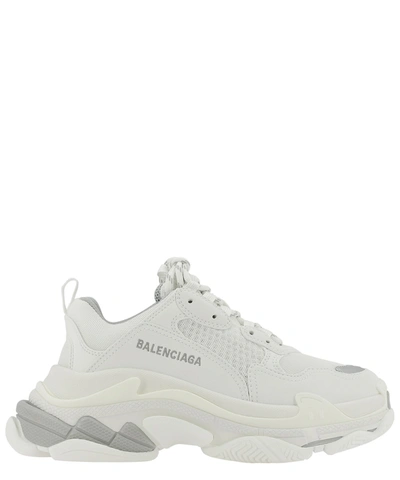 Shop Balenciaga "triple S" Sneakers In White