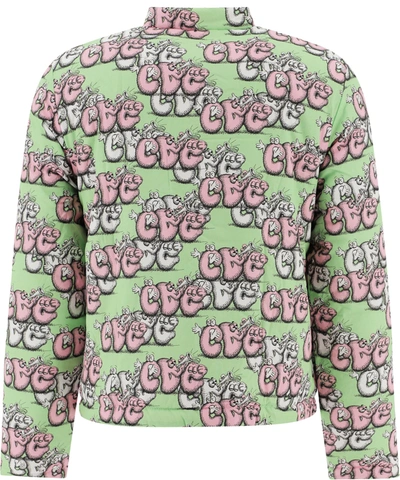 Shop Comme Des Garçons Shirt "kaws"padded Jacket In Green