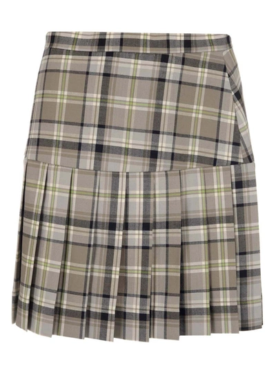 Shop Vivienne Westwood Kilt-style Mini Skirt In Green