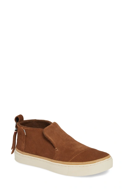 Shop Toms Paxton Slip-on Chukka Sneaker In Sable Lthr/ Faux Fur