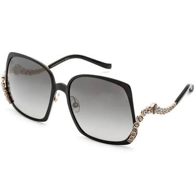 Shop Elie Saab Ladies Black Square Sunglasses Es028/g/s02m22660 In Black,grey