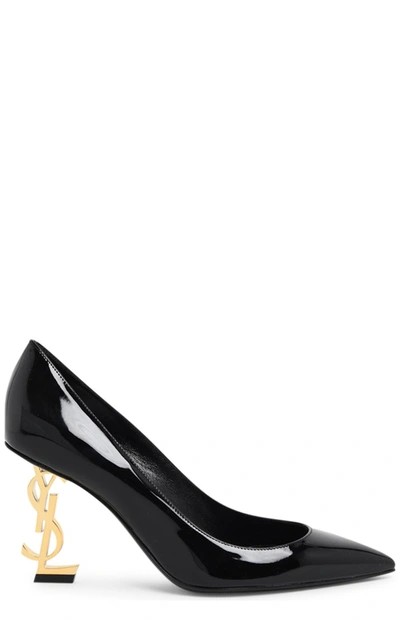 Shop Saint Laurent Opyum Pointed Toe Pumps In Black