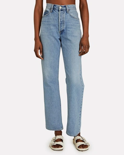 Shop Agolde Lana Straight-leg Jeans In Fiction