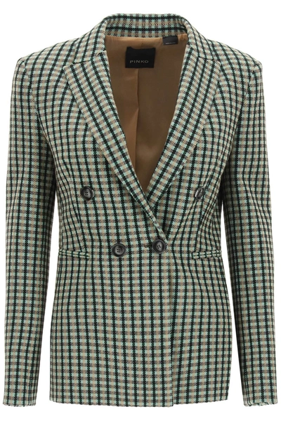 Shop Pinko Arinosa Double-breasted Blazer In Mixed Colours
